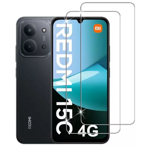 Lutree para Xiaomi Redmi 15C 5G/4G/ Poco C85 Cristal Templado, 2 Piezas Dureza 9H HD Protector de Pantalla, Anti-Arañazos Vidrio Templado Película Protectora