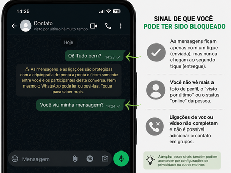 Imagem produzida por IA que mostra os sinais de que você pode ter sido bloquado