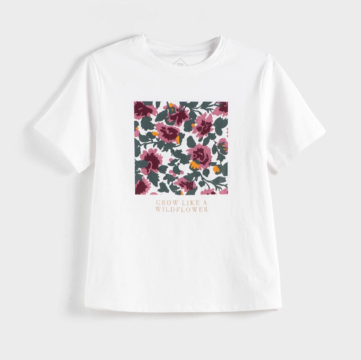 Camiseta de manga corta con estampado floral de Mujer TEX
