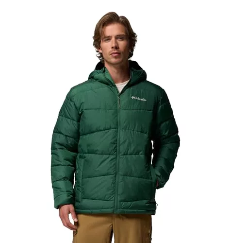 Columbia Fivemile Butte II Chaqueta con Capucha, Tecnología Reflectante, Tela Repelente al Agua, Aislamiento Reciclado, Bolsillos Seguros para las Manos, Ribete en Capucha - Hombre