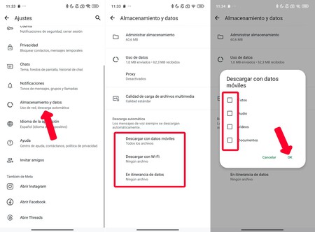 Cómo impedir que WhatsApp descargue automáticamente los archivos