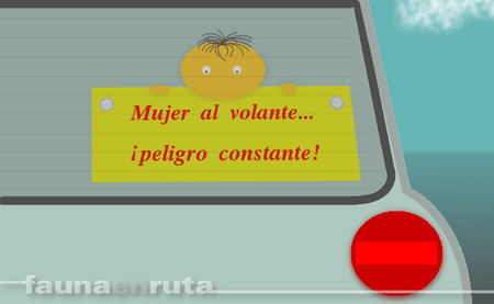 Mujer al volante, peligro constante