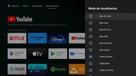 Por defecto viene esta resolución
