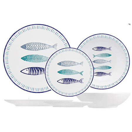 Vajilla De 18 Piezas Coupe De Sardinas Non