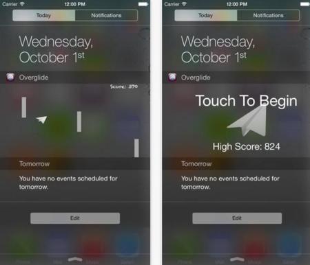 Overglide, el primer juego que llega como widget al Centro de Notificaciones de iOS