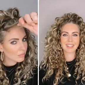 Cómo hacer un semirecogido con volumen para pelo rizado de forma fácil y paso a paso 