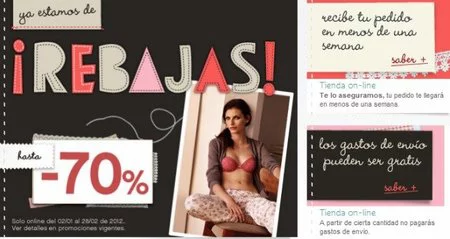 Hasta un 70% de descuento en Women'Secret
