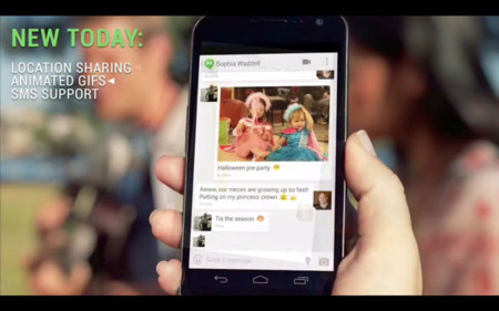 SMS, ficheros .gif y localización llegan a Google Hangouts