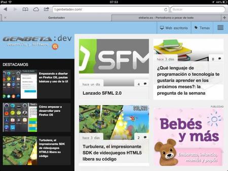 Versión para tablets de Genbeta Dev