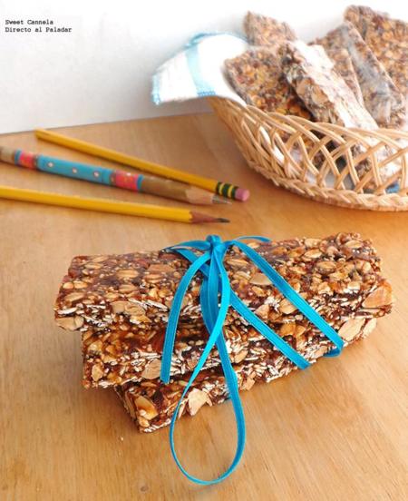 Barritas de avena, amaranto, almendra y chía. Receta para el regreso a clases