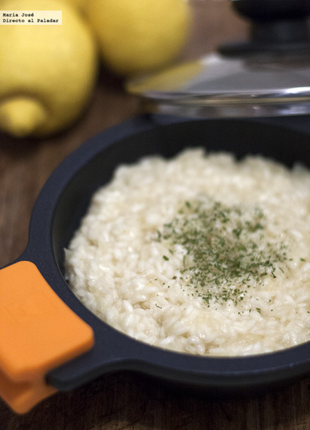 Risotto al limón. Receta