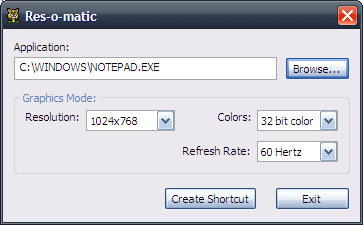 Res-o-matic, cambia la resolución de tu pantalla cada vez que abres un programa