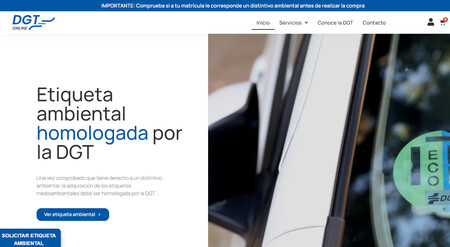 Web falsa que vende las etiquetas de la DGT