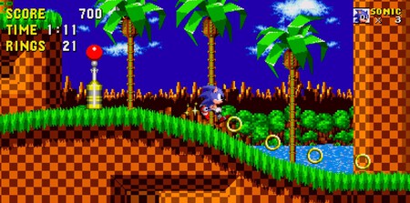 El nivel Green Hill Zone de Sonic