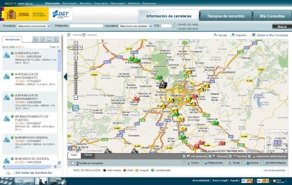La DGT muestra el estado del tráfico de carreteras con Google Maps