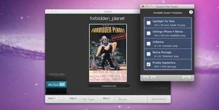 ShipIt!, redimensiona imágenes en OS X utilizando configuraciones predefinidas