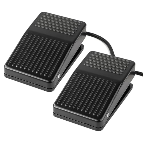 Gebildet 2pcs AC 250V 5A Momentanea Interruptor de Pedal 