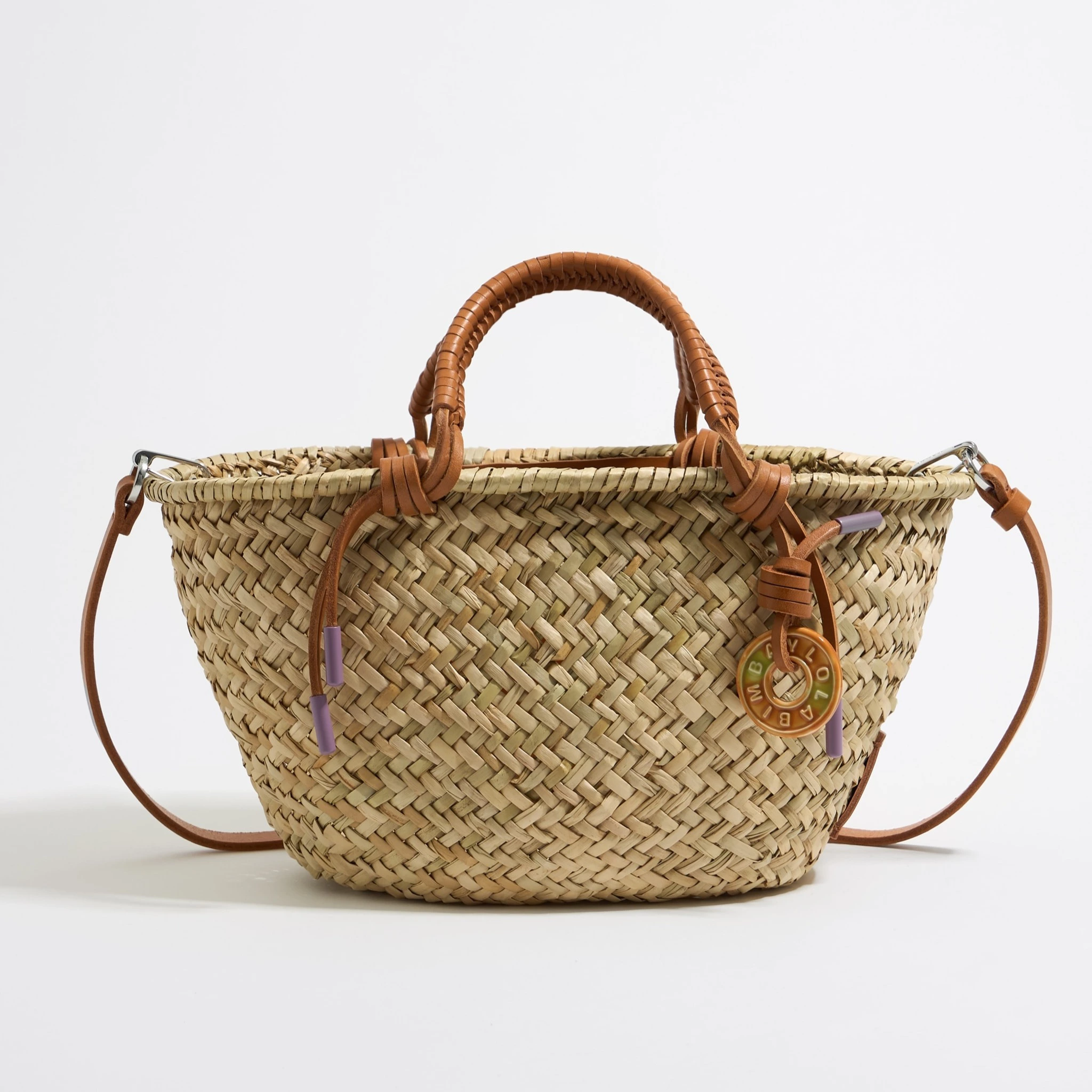 Bolso capazo mediano natural de mujer
