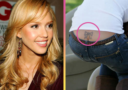 Jessica Alba y su nuevo tatuaje en el trasero
