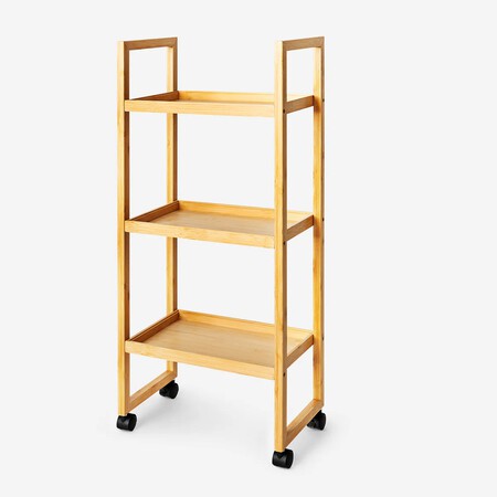 Flying Tiger Copenhagen Home Default Title Bamboo Storage Trolley 80 Cm 68064217760092