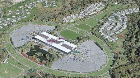 O edifício Lumon está localizado nos arredores de Nova York, como você pode ver no Apple Maps