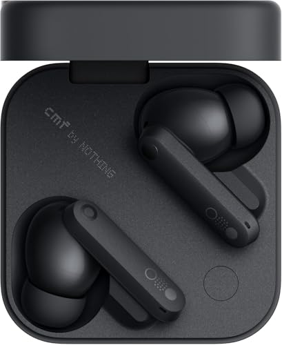 CMF by Nothing Buds Pro 2 Auriculares inalámbricos con Sonido HiFi, 50 dB Cancelación Activa de Ruido híbrida, 6 micrófonos HD y Efecto Audio Espacial, 2025 - Gris Oscuro