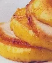 Manzanas con lomo y reducción vinagre de Módena