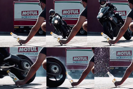 El 'Bottle Cap Challenge' en moto se vuelve un reto viral aún más difícil