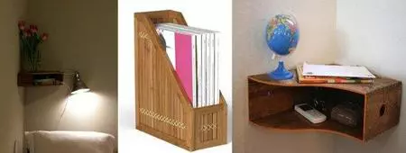 Una mesilla de noche con un archivador