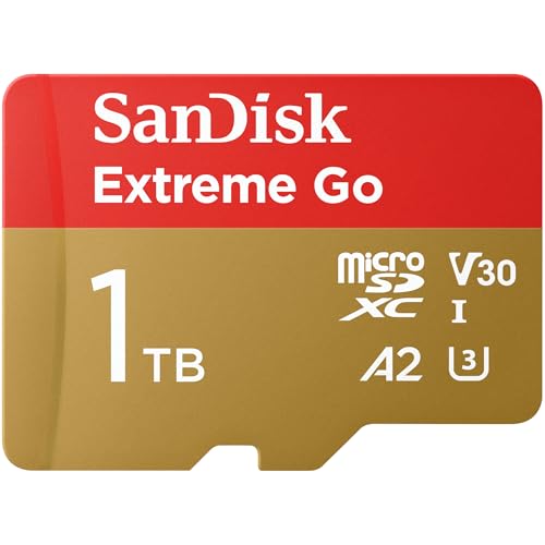 SanDisk 1TB Extreme Go Tarjeta Micro SD + Adaptador SD 