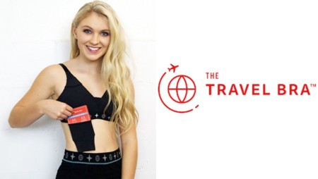 Mujer, guarda discretamente tus cosas al viajar en un Travel-Bra