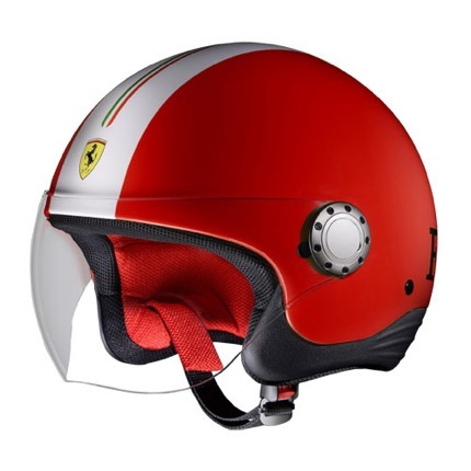 Rosso Ferrari casco moto rojo