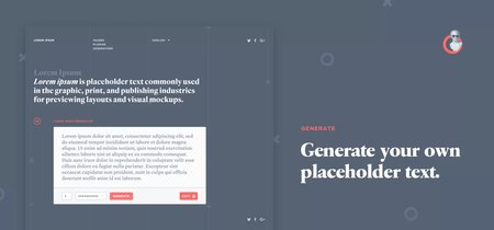 Prueba el generador de 'lorem ipsum' definitivo: gran diseño y muchas opciones
