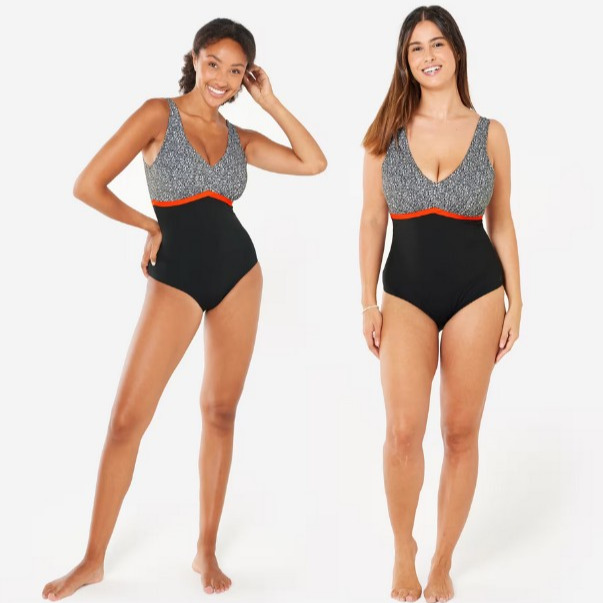 Bañador Reductor Mujer Aquagym Rosy Negro/Blanco