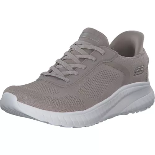 Skechers Bobs Squad Chaos, Zapatillas para Mujer, Taupe, 39 EU