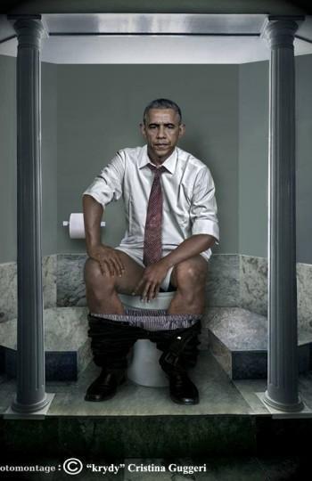 ¿Os imagináis a Obama, Merkel o Putin en el baño? Estos fotomontajes de líderes mundiales lo muestran