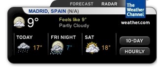 Nuevo widget y salvapantallas de The Weather Channel
