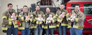 Ser padres también es contagioso: unos bomberos dan la bienvenida a seis bebés en siete meses