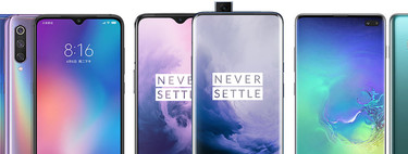 OnePlus 7 y OnePlus 7 Pro, comparativa: así queda contra Samsung Galaxy S10+, Xiaomi Mi 9, Huawei P30 Pro y resto de gama alta