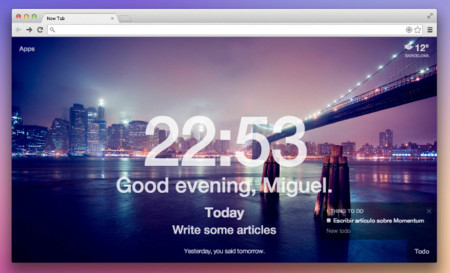 Momentum, una lista de tareas en Chrome que aparece justo cuando más lo necesitas