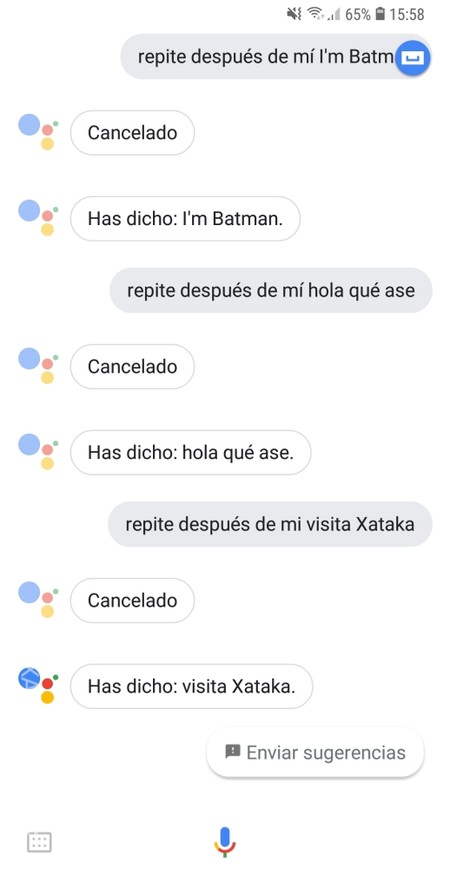 Dile A Assistant Que Repita Algo Detras De Ti