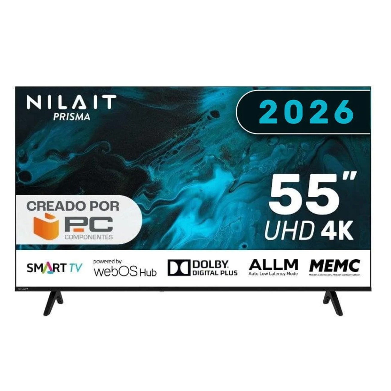 Paneles UHD 4K de 55 pulgadas con compatibilidad HDR10 y HLG. MEMC para mejorar la fluidez y ALLM para reducir la latencia automáticamente al conectar consolas. Control por voz. Sonido compatible con Dolby Audio y Dolby Digital Plus.