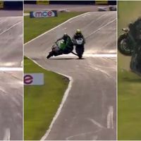 Así fue el brutal y afortunado choque a 240 km/h entre Leon Haslam y James Ellison