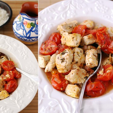 Esta receta con pechugas de pollo y un puñado de tomates cherry es mi comodín para una cena rápida, saludable y sencilla 