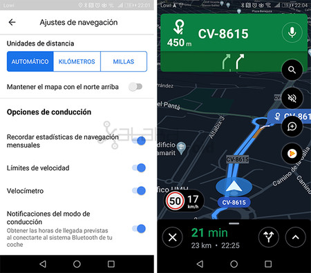 Google Maps Límite Velocidad