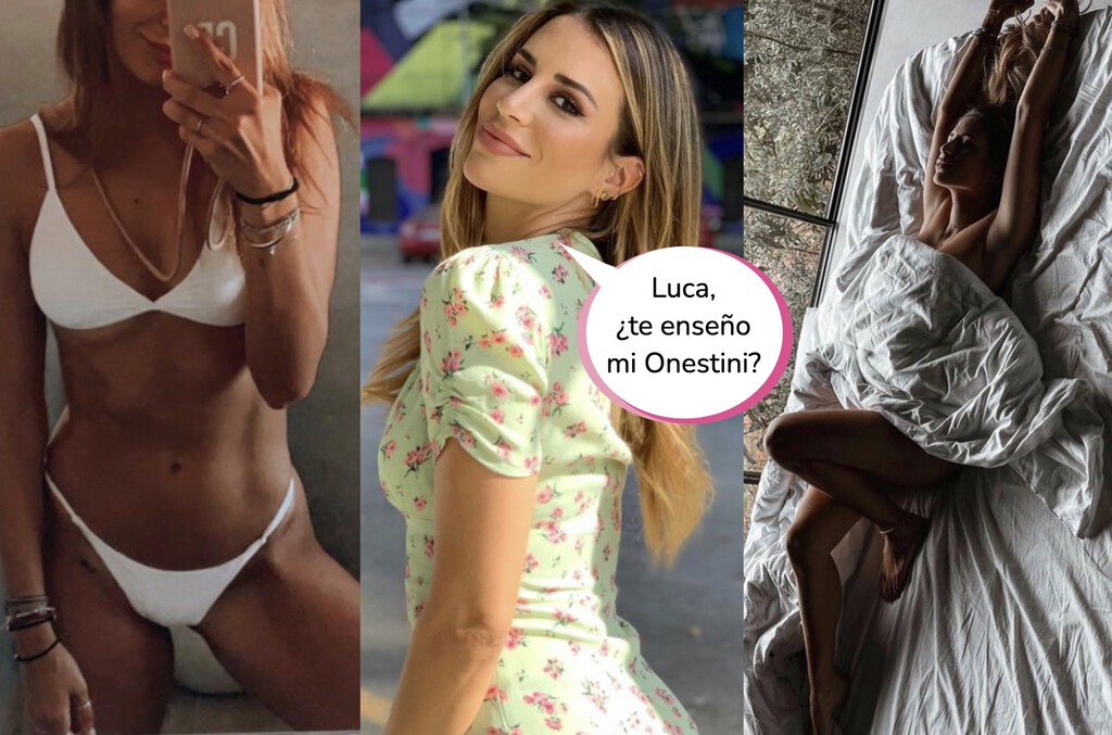 El posado se Cristina Porta como Dios la trajo al mundo: Luca Onestini flipa en colores