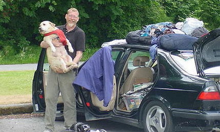 Interior coche sucio