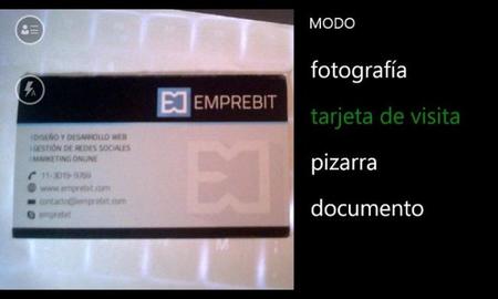 Office Lens ahora permite escanear tarjetas de presentación
