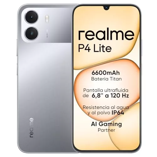 Smartphone realme P4 Lite 4G, 4GB+256GB, Pantalla LCD HD 120Hz 6,8"