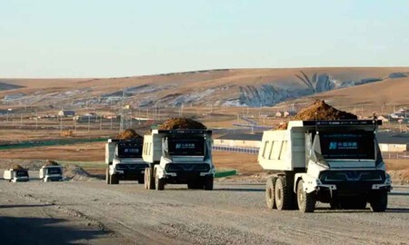 Camiones autónomos y eléctricos mineros en China